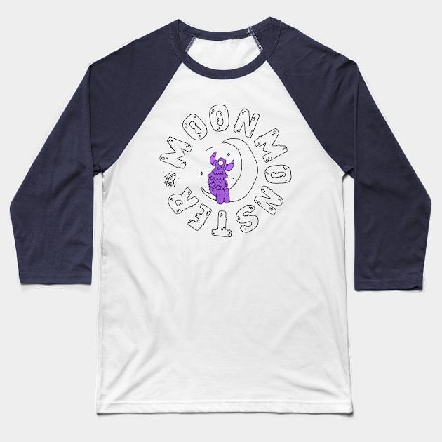 Moonmonster - Moon Sweetie Baseball T-Shirt by gocomedyimprov